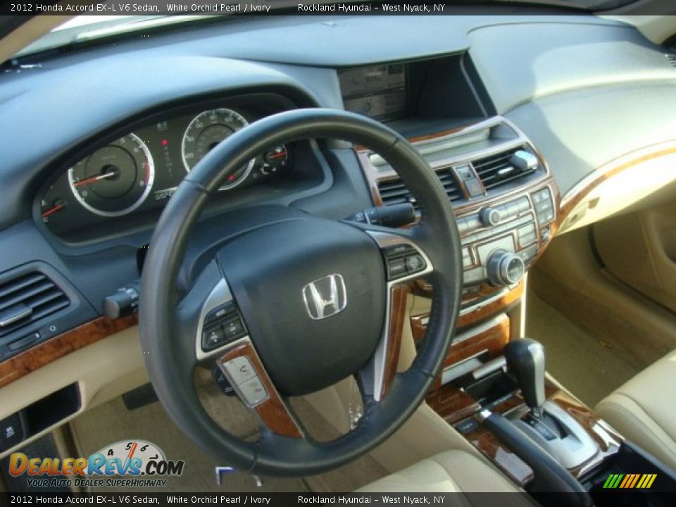2012 Honda Accord EX-L V6 Sedan White Orchid Pearl / Ivory Photo #9