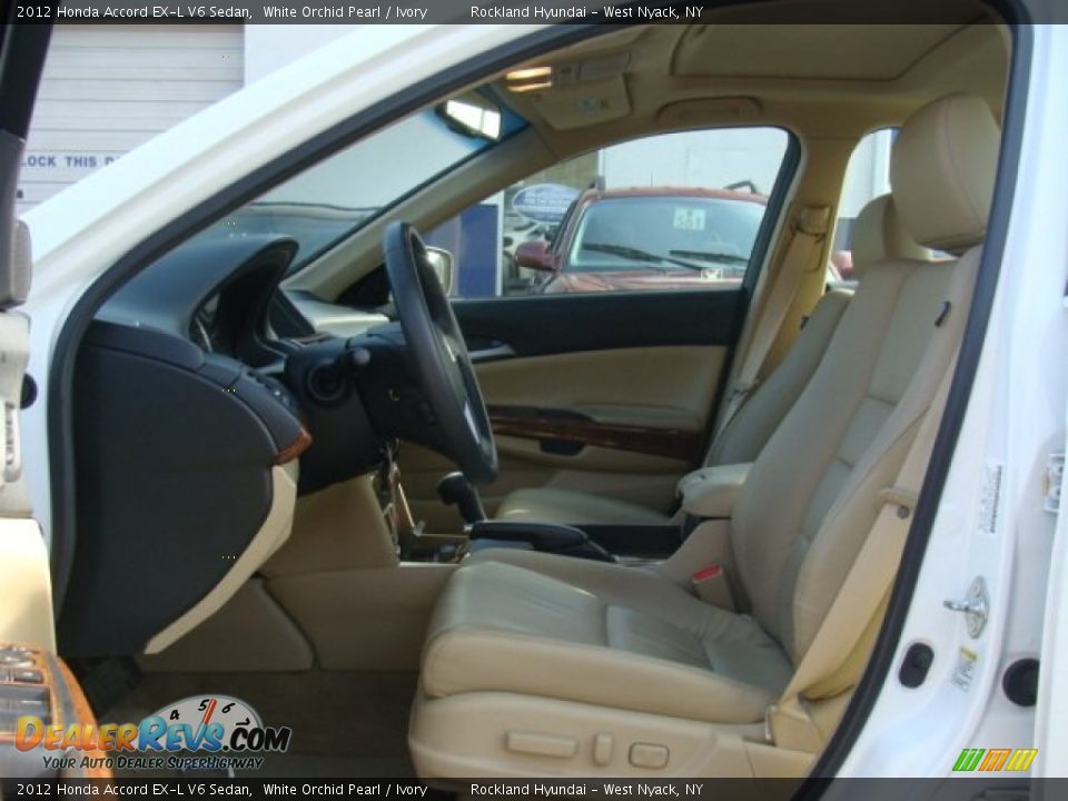 2012 Honda Accord EX-L V6 Sedan White Orchid Pearl / Ivory Photo #10