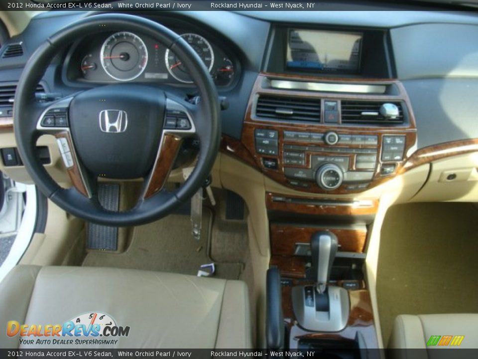 2012 Honda Accord EX-L V6 Sedan White Orchid Pearl / Ivory Photo #12
