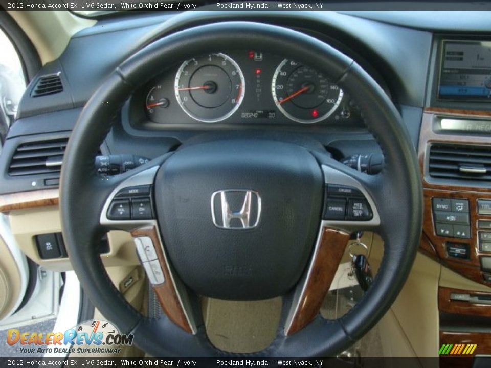 2012 Honda Accord EX-L V6 Sedan White Orchid Pearl / Ivory Photo #14