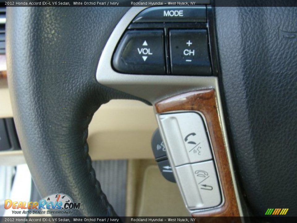 2012 Honda Accord EX-L V6 Sedan White Orchid Pearl / Ivory Photo #15
