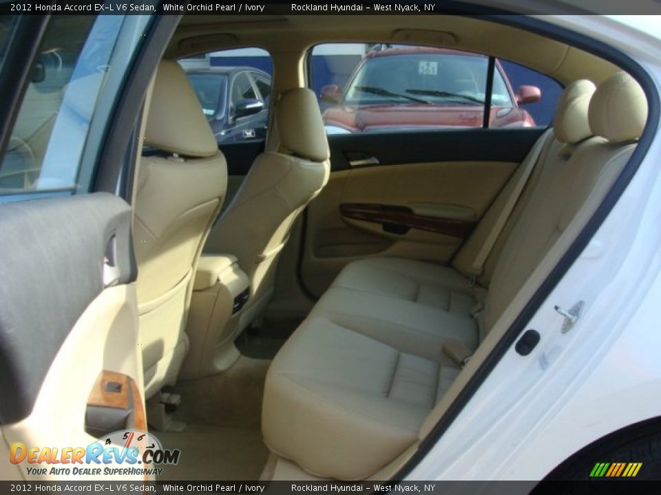 2012 Honda Accord EX-L V6 Sedan White Orchid Pearl / Ivory Photo #21