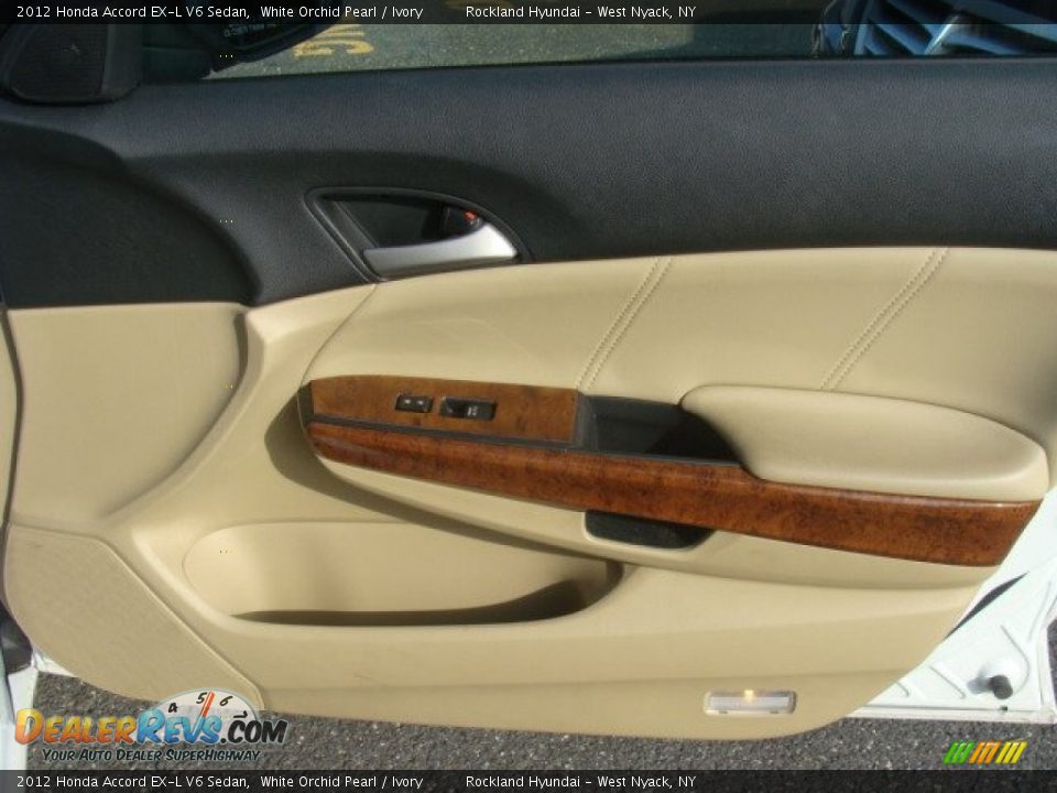 2012 Honda Accord EX-L V6 Sedan White Orchid Pearl / Ivory Photo #25