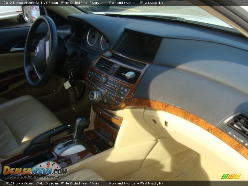 2012 Honda Accord EX-L V6 Sedan White Orchid Pearl / Ivory Photo #26