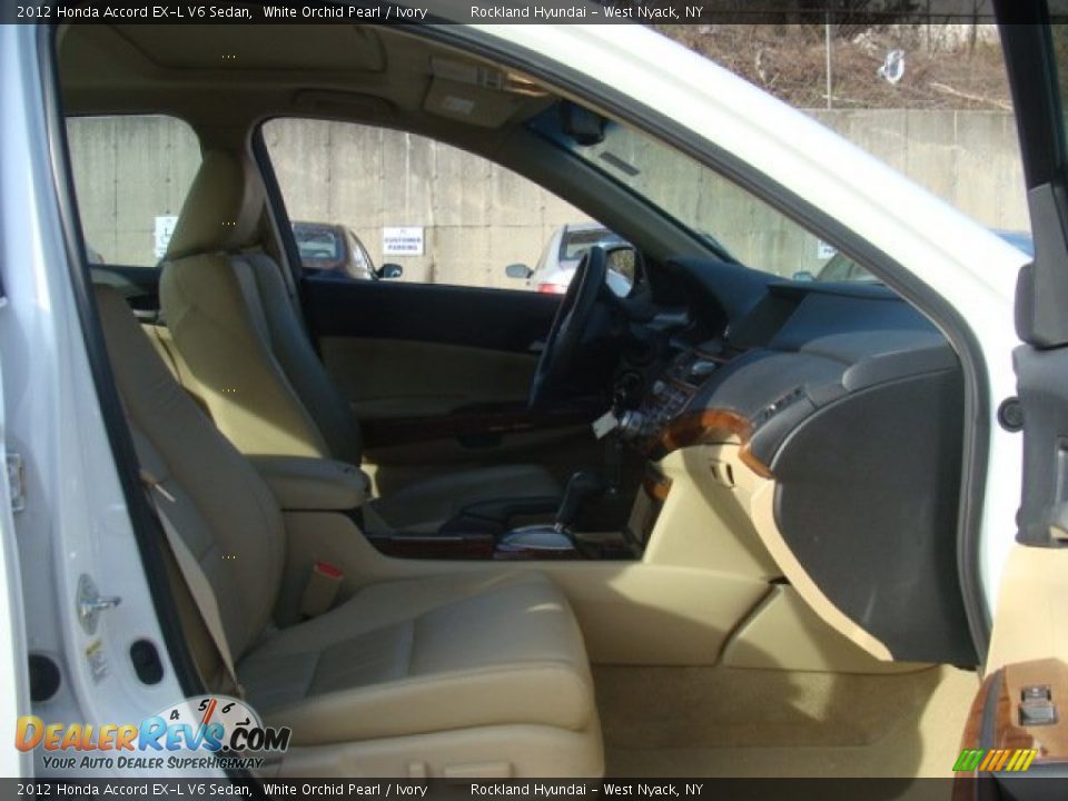 2012 Honda Accord EX-L V6 Sedan White Orchid Pearl / Ivory Photo #27