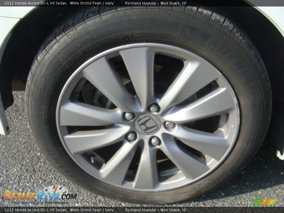 2012 Honda Accord EX-L V6 Sedan White Orchid Pearl / Ivory Photo #28