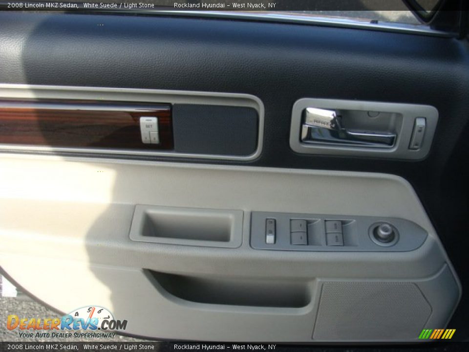 2008 Lincoln MKZ Sedan White Suede / Light Stone Photo #7