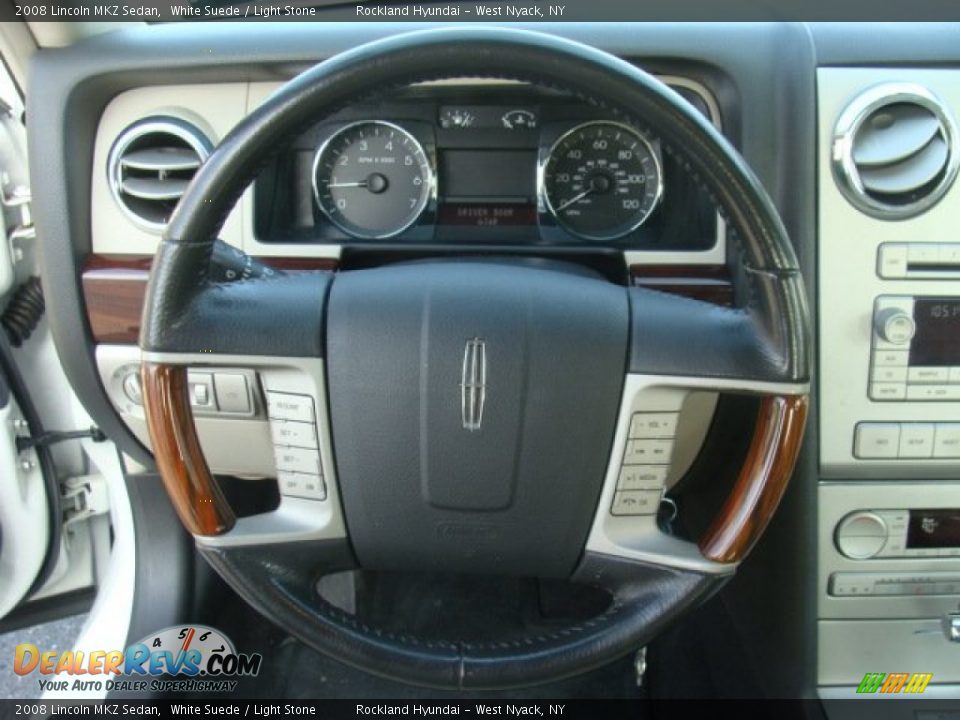 2008 Lincoln MKZ Sedan White Suede / Light Stone Photo #13