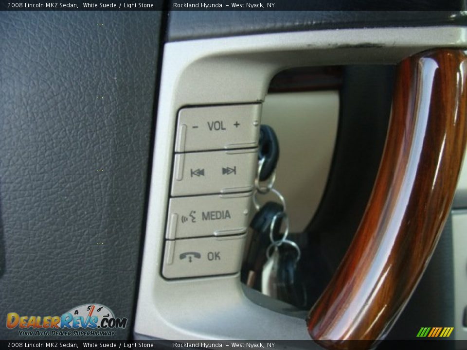 2008 Lincoln MKZ Sedan White Suede / Light Stone Photo #15