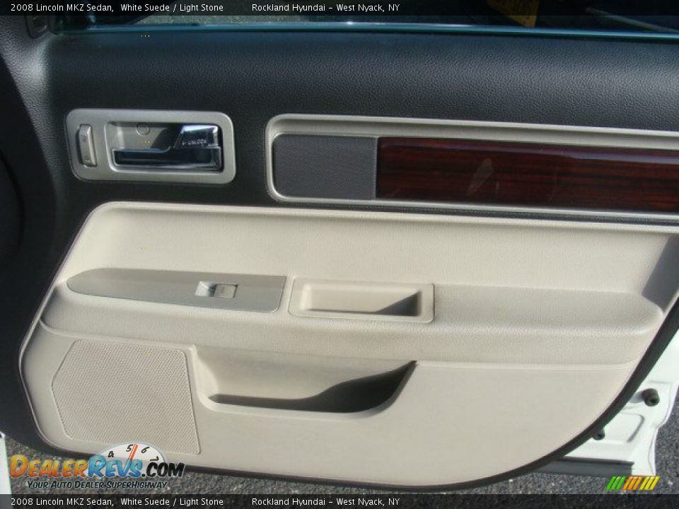 2008 Lincoln MKZ Sedan White Suede / Light Stone Photo #23