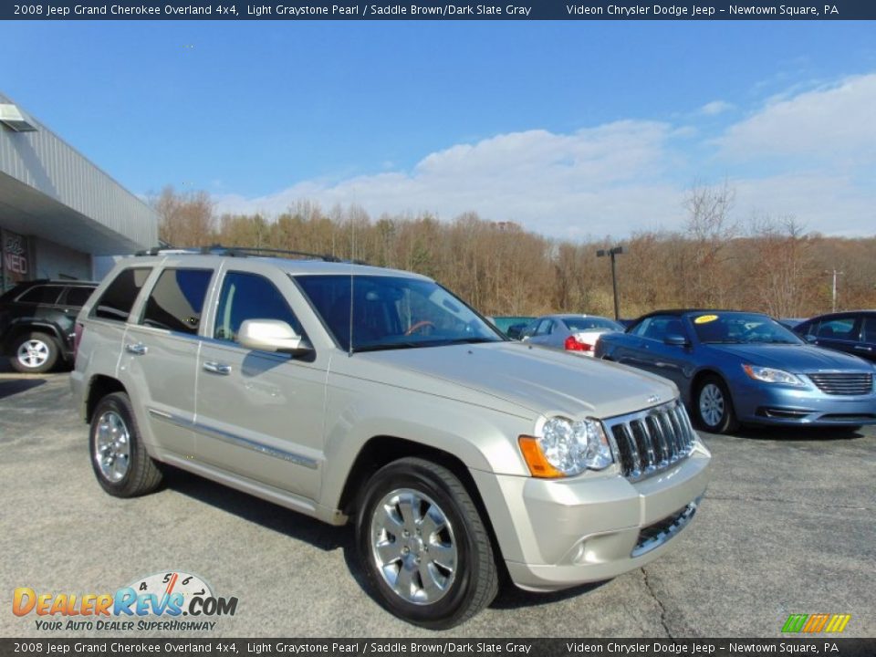 2008 Jeep Grand Cherokee Overland 4x4 Light Graystone Pearl / Saddle Brown/Dark Slate Gray Photo #1