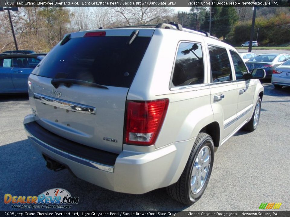 2008 Jeep Grand Cherokee Overland 4x4 Light Graystone Pearl / Saddle Brown/Dark Slate Gray Photo #3