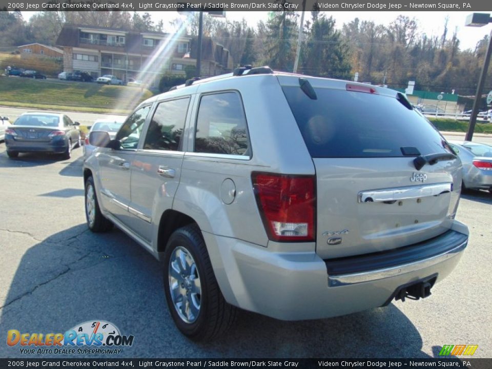 2008 Jeep Grand Cherokee Overland 4x4 Light Graystone Pearl / Saddle Brown/Dark Slate Gray Photo #5