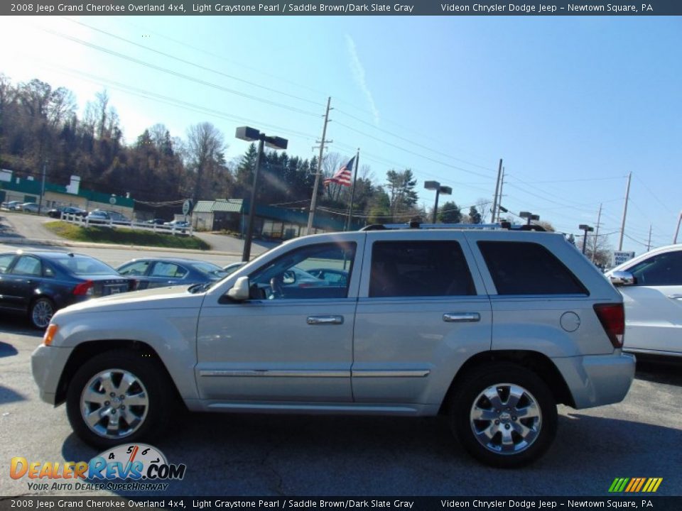 2008 Jeep Grand Cherokee Overland 4x4 Light Graystone Pearl / Saddle Brown/Dark Slate Gray Photo #6