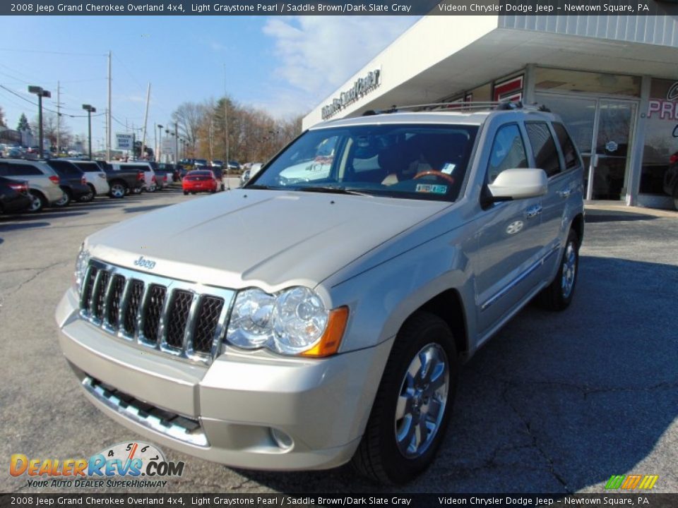 2008 Jeep Grand Cherokee Overland 4x4 Light Graystone Pearl / Saddle Brown/Dark Slate Gray Photo #7