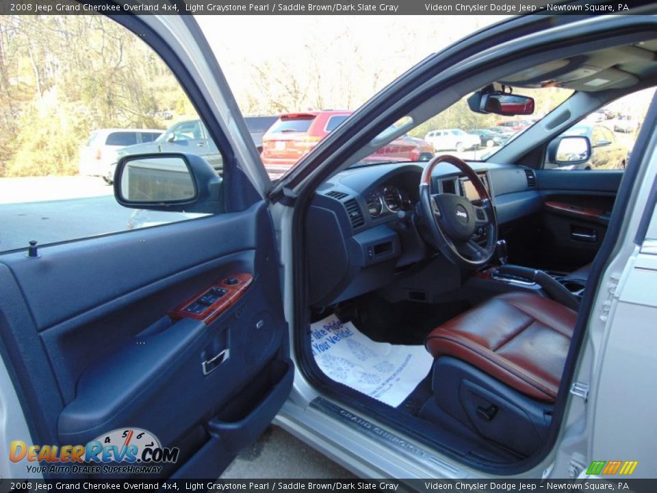 2008 Jeep Grand Cherokee Overland 4x4 Light Graystone Pearl / Saddle Brown/Dark Slate Gray Photo #12