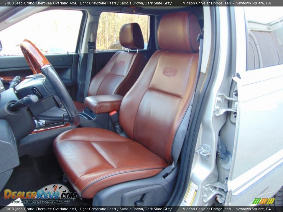 2008 Jeep Grand Cherokee Overland 4x4 Light Graystone Pearl / Saddle Brown/Dark Slate Gray Photo #13