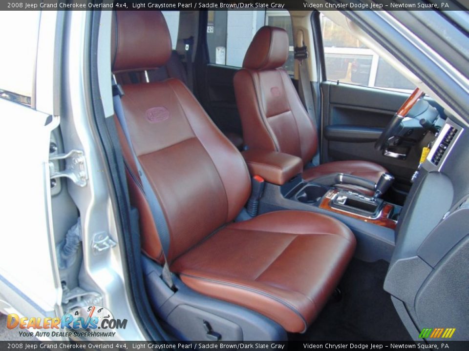 2008 Jeep Grand Cherokee Overland 4x4 Light Graystone Pearl / Saddle Brown/Dark Slate Gray Photo #16