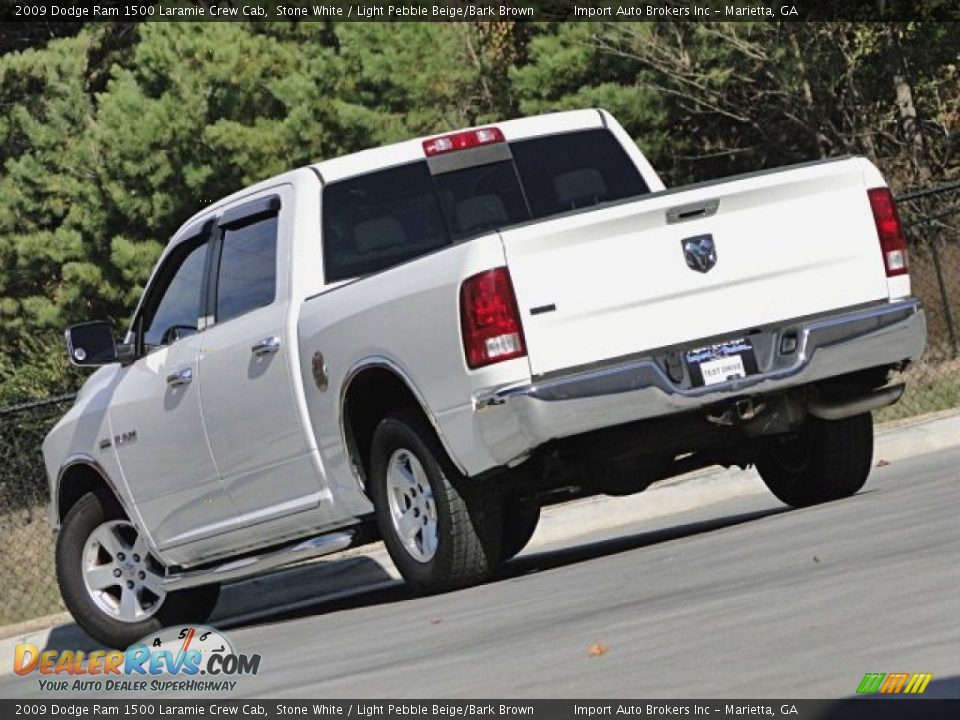 2009 Dodge Ram 1500 Laramie Crew Cab Stone White / Light Pebble Beige/Bark Brown Photo #30
