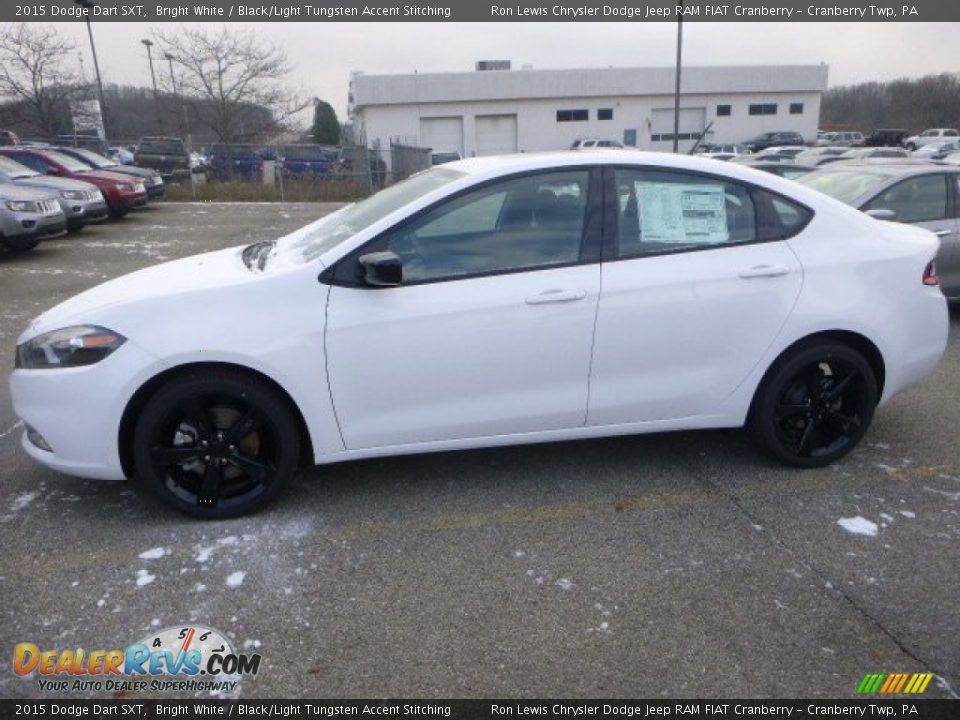 2015 Dodge Dart SXT Bright White / Black/Light Tungsten Accent Stitching Photo #2