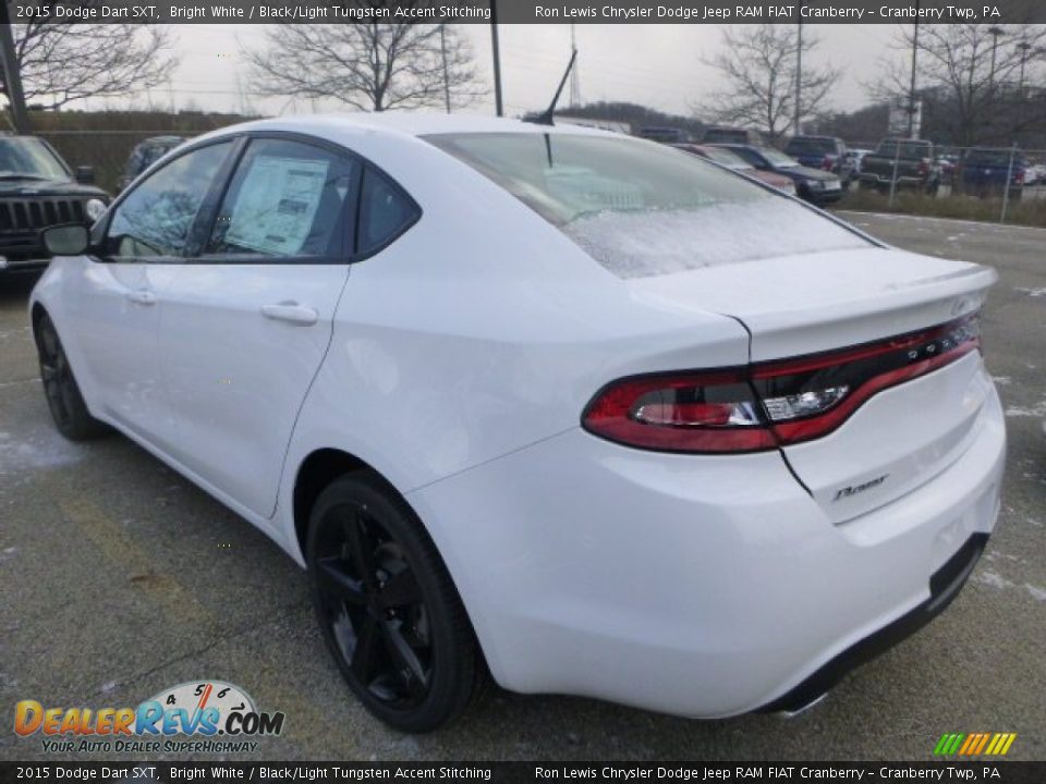 2015 Dodge Dart SXT Bright White / Black/Light Tungsten Accent Stitching Photo #3