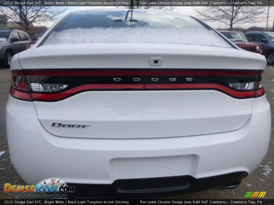 2015 Dodge Dart SXT Bright White / Black/Light Tungsten Accent Stitching Photo #4