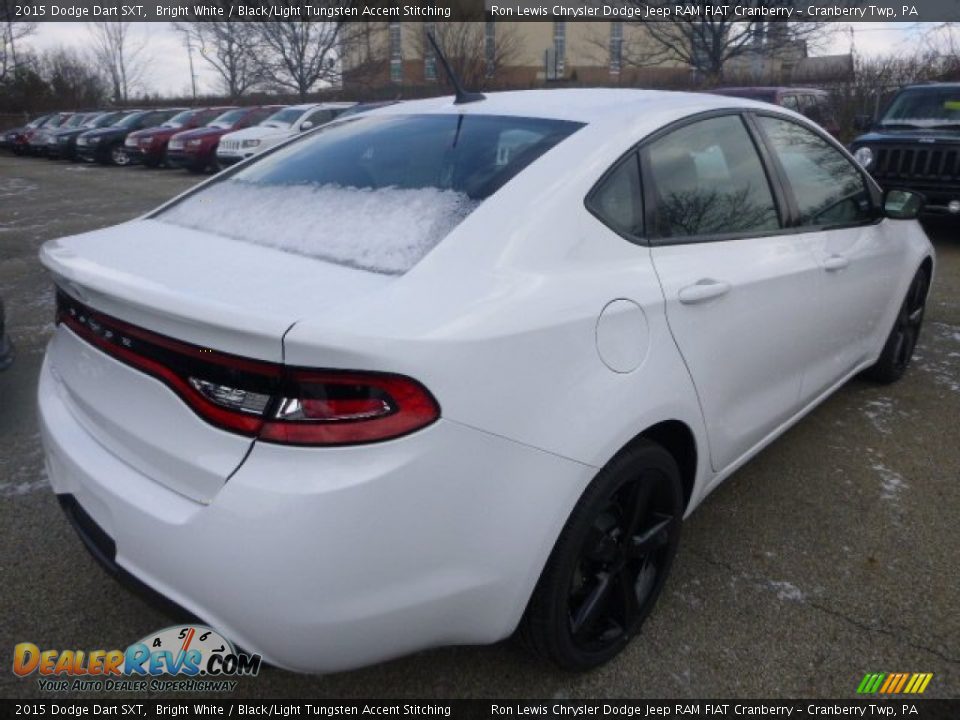 2015 Dodge Dart SXT Bright White / Black/Light Tungsten Accent Stitching Photo #5