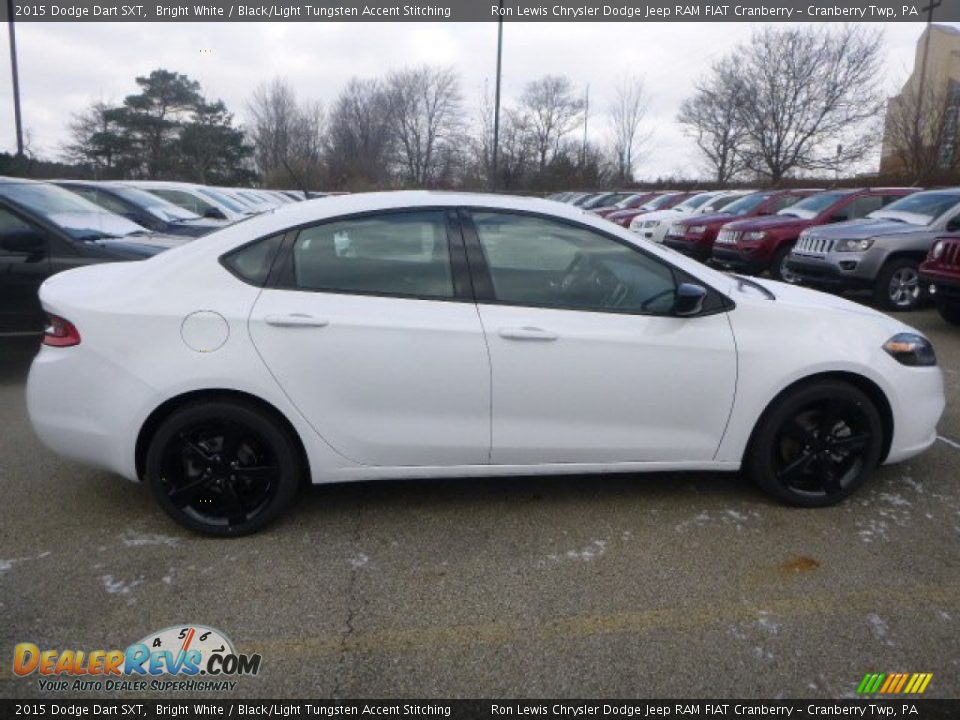 2015 Dodge Dart SXT Bright White / Black/Light Tungsten Accent Stitching Photo #6