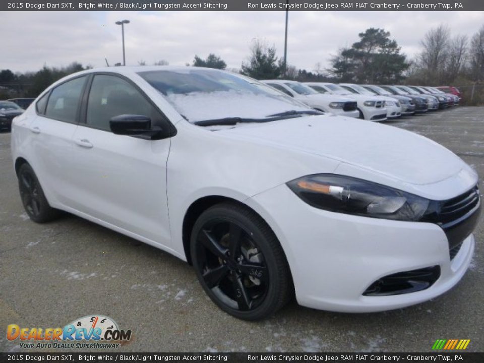 2015 Dodge Dart SXT Bright White / Black/Light Tungsten Accent Stitching Photo #7