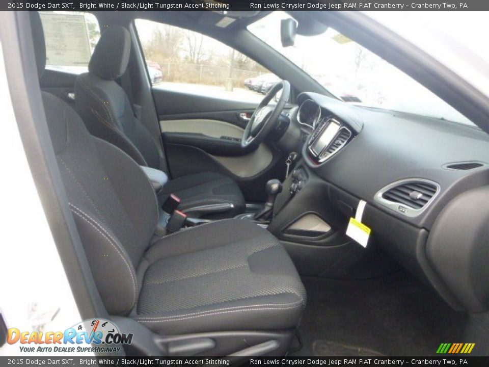 2015 Dodge Dart SXT Bright White / Black/Light Tungsten Accent Stitching Photo #10
