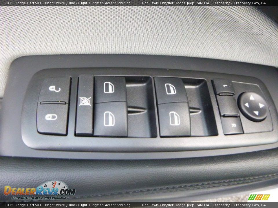 2015 Dodge Dart SXT Bright White / Black/Light Tungsten Accent Stitching Photo #16