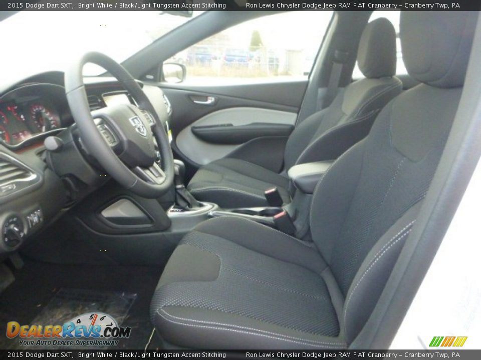 2015 Dodge Dart SXT Bright White / Black/Light Tungsten Accent Stitching Photo #17