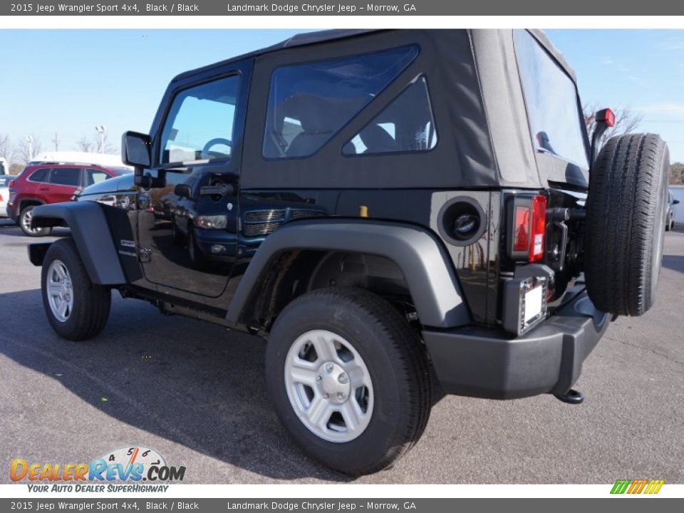 2015 Jeep Wrangler Sport 4x4 Black / Black Photo #2