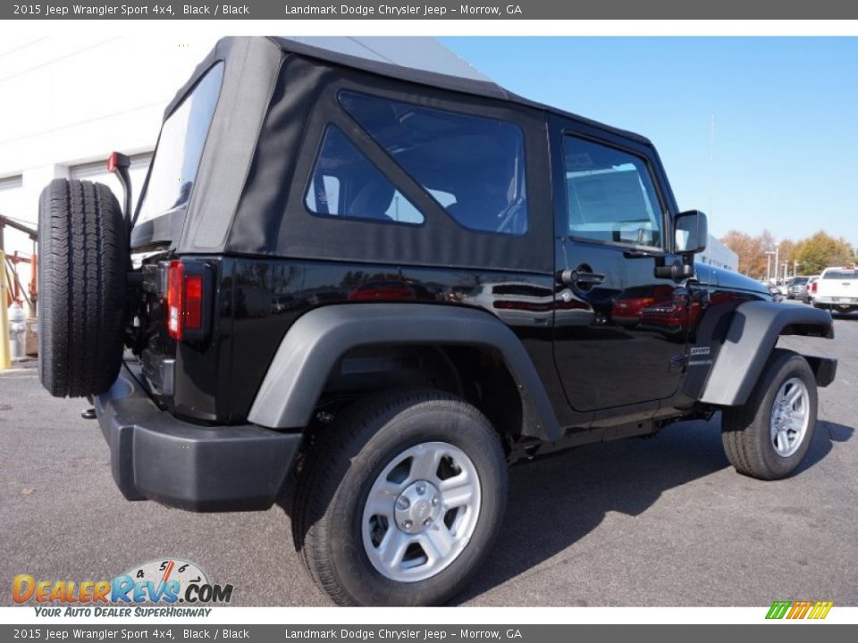 2015 Jeep Wrangler Sport 4x4 Black / Black Photo #3