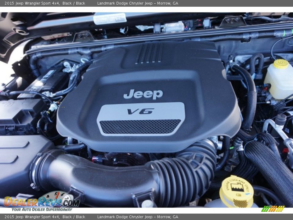 2015 Jeep Wrangler Sport 4x4 Black / Black Photo #5