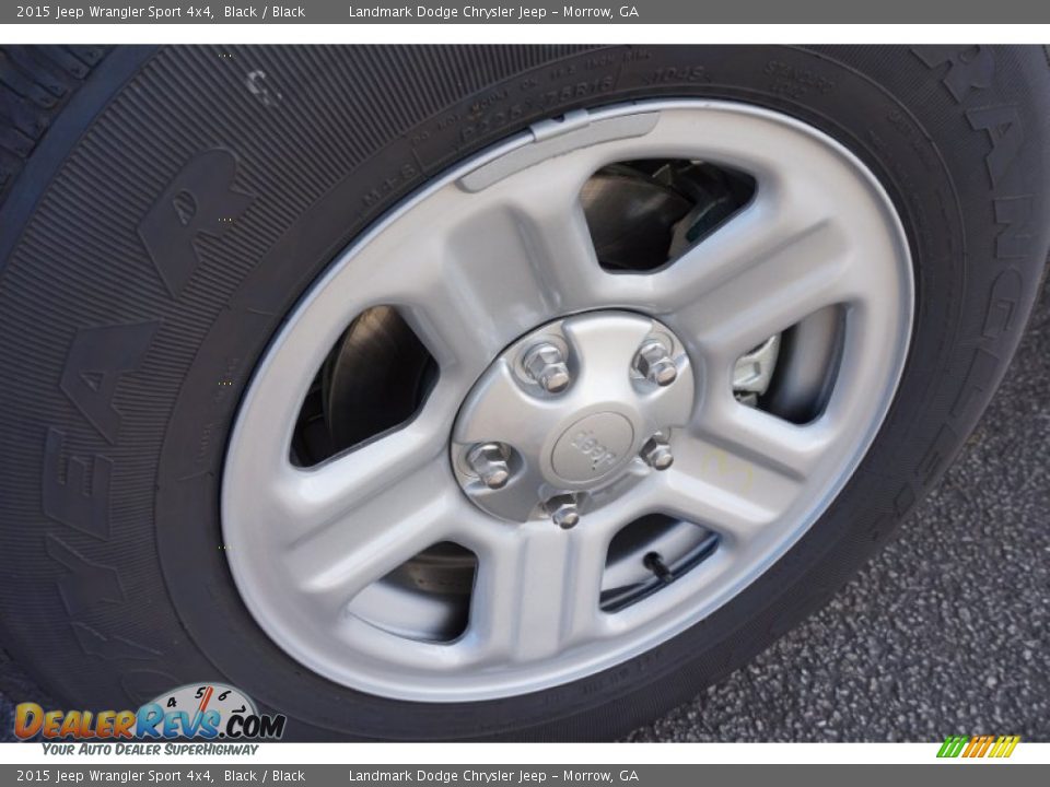 2015 Jeep Wrangler Sport 4x4 Black / Black Photo #6