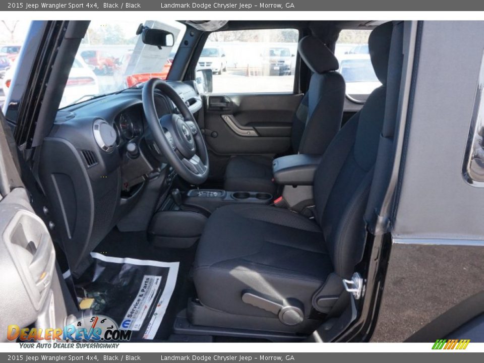 2015 Jeep Wrangler Sport 4x4 Black / Black Photo #8