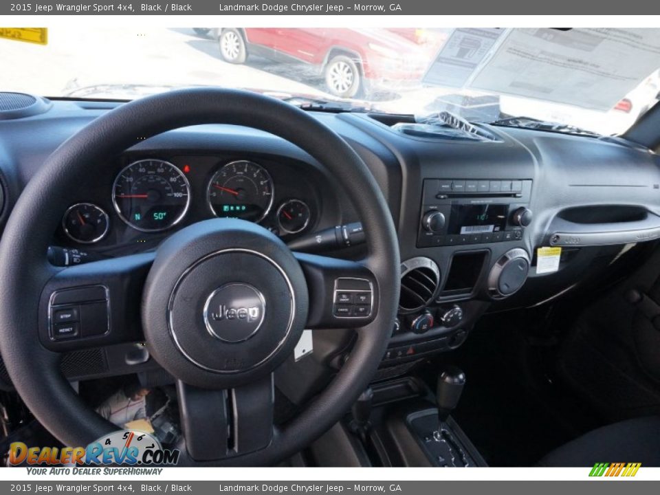 2015 Jeep Wrangler Sport 4x4 Black / Black Photo #9