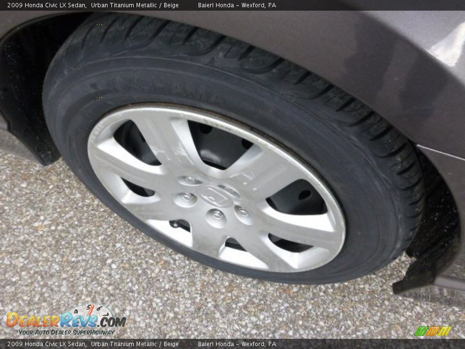 2009 Honda Civic LX Sedan Urban Titanium Metallic / Beige Photo #9
