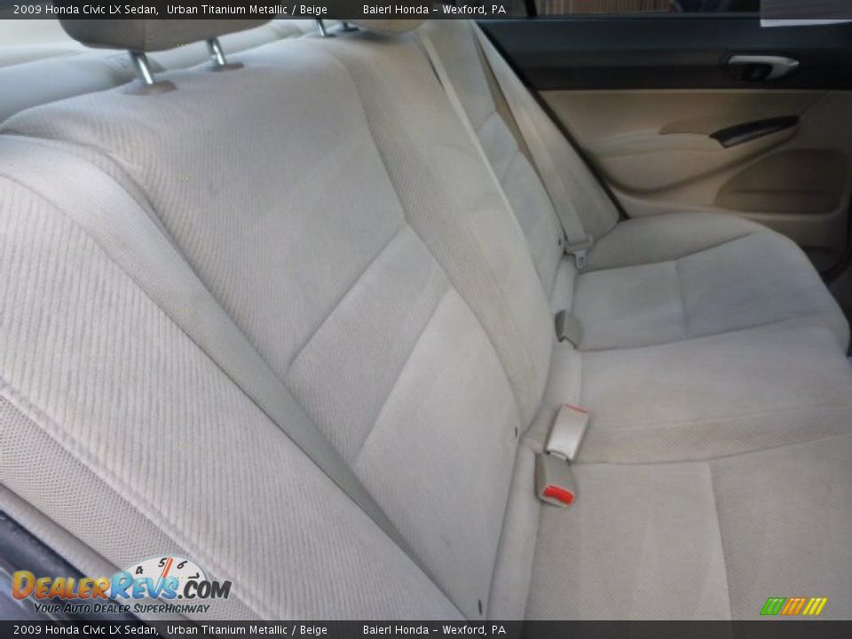2009 Honda Civic LX Sedan Urban Titanium Metallic / Beige Photo #12
