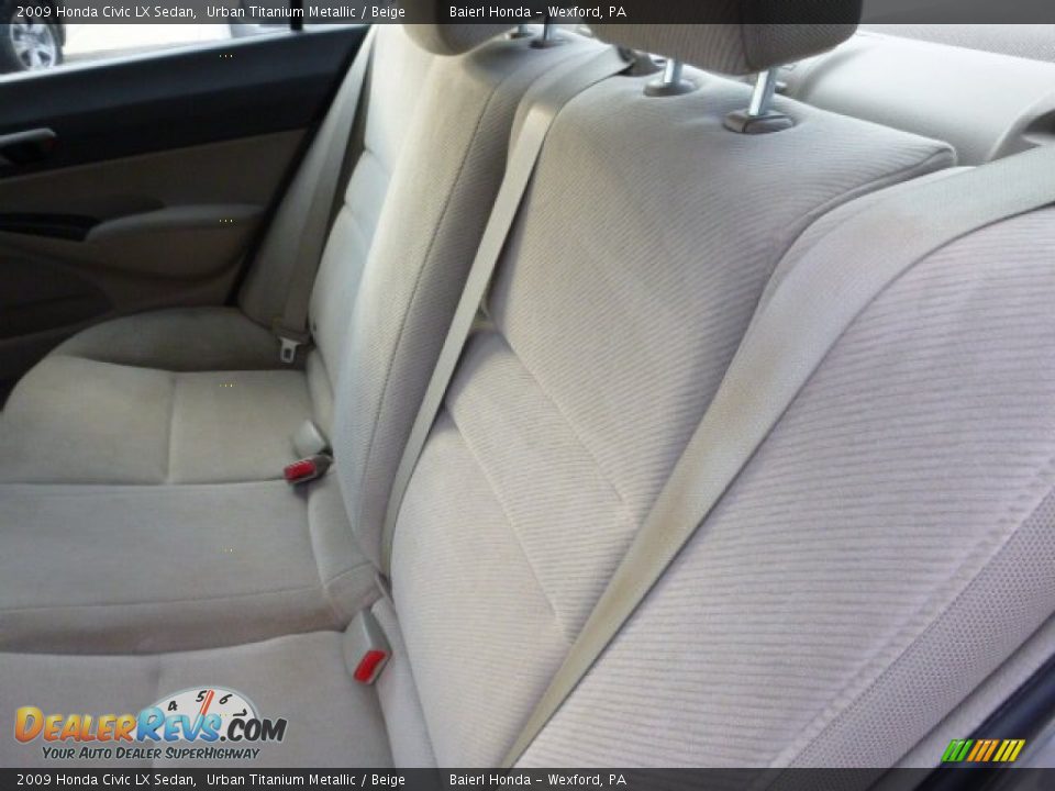 2009 Honda Civic LX Sedan Urban Titanium Metallic / Beige Photo #15