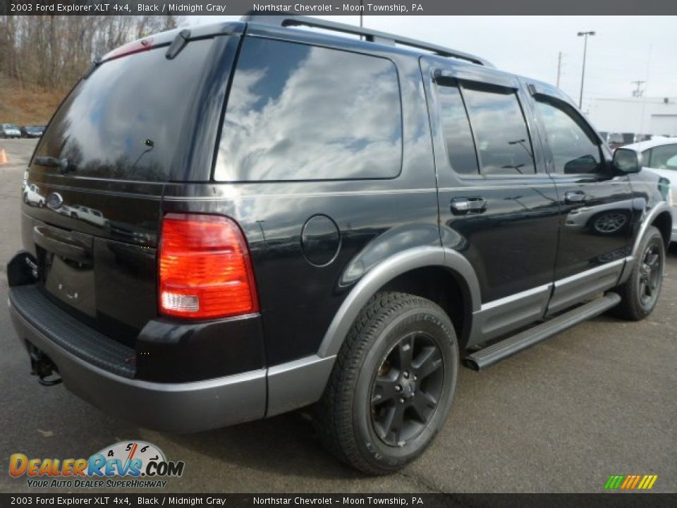 2003 Ford Explorer XLT 4x4 Black / Midnight Gray Photo #4