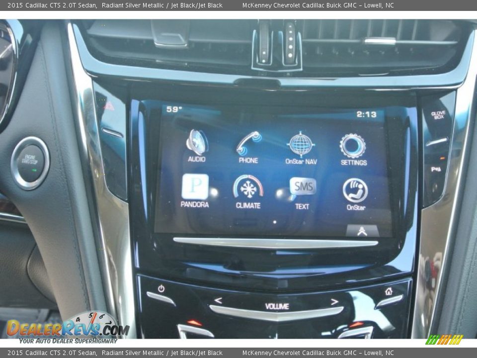 2015 Cadillac CTS 2.0T Sedan Radiant Silver Metallic / Jet Black/Jet Black Photo #12
