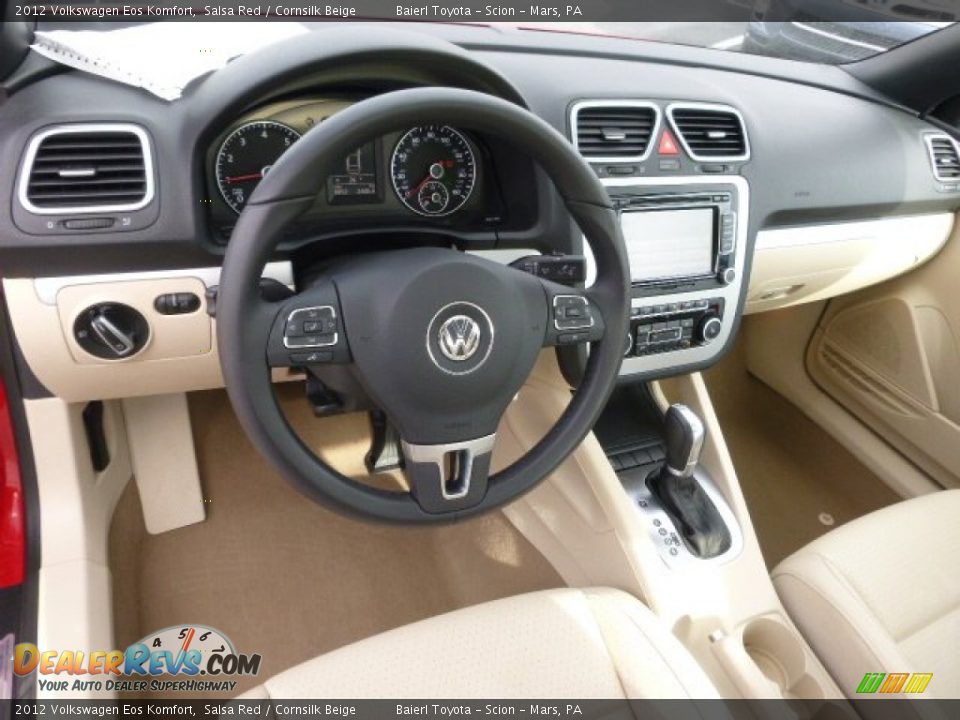 2012 Volkswagen Eos Komfort Salsa Red / Cornsilk Beige Photo #14