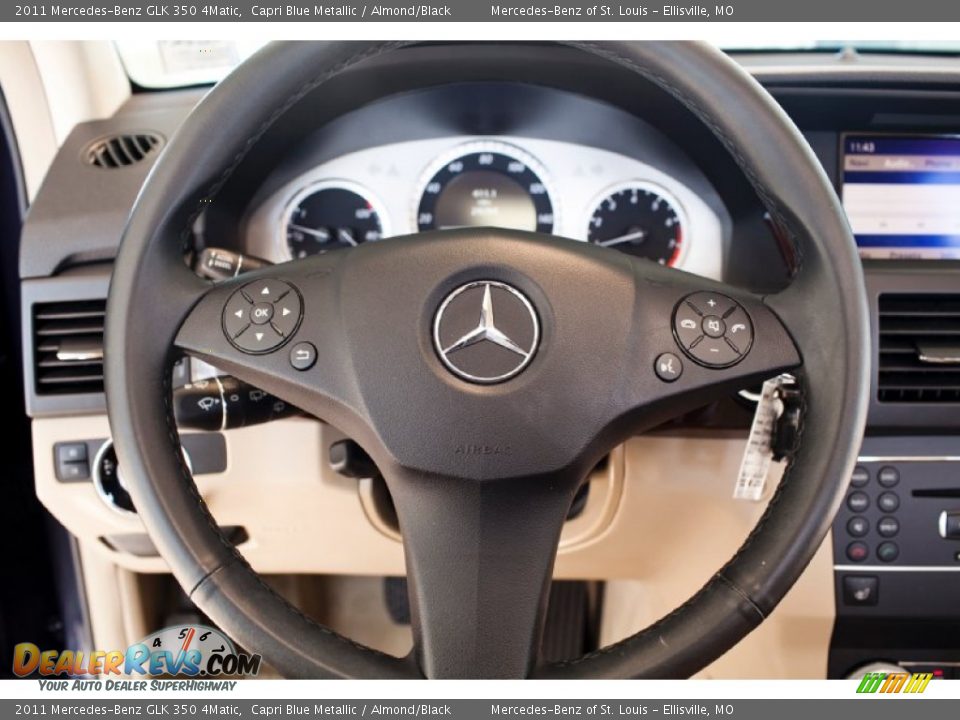 2011 Mercedes-Benz GLK 350 4Matic Capri Blue Metallic / Almond/Black Photo #24