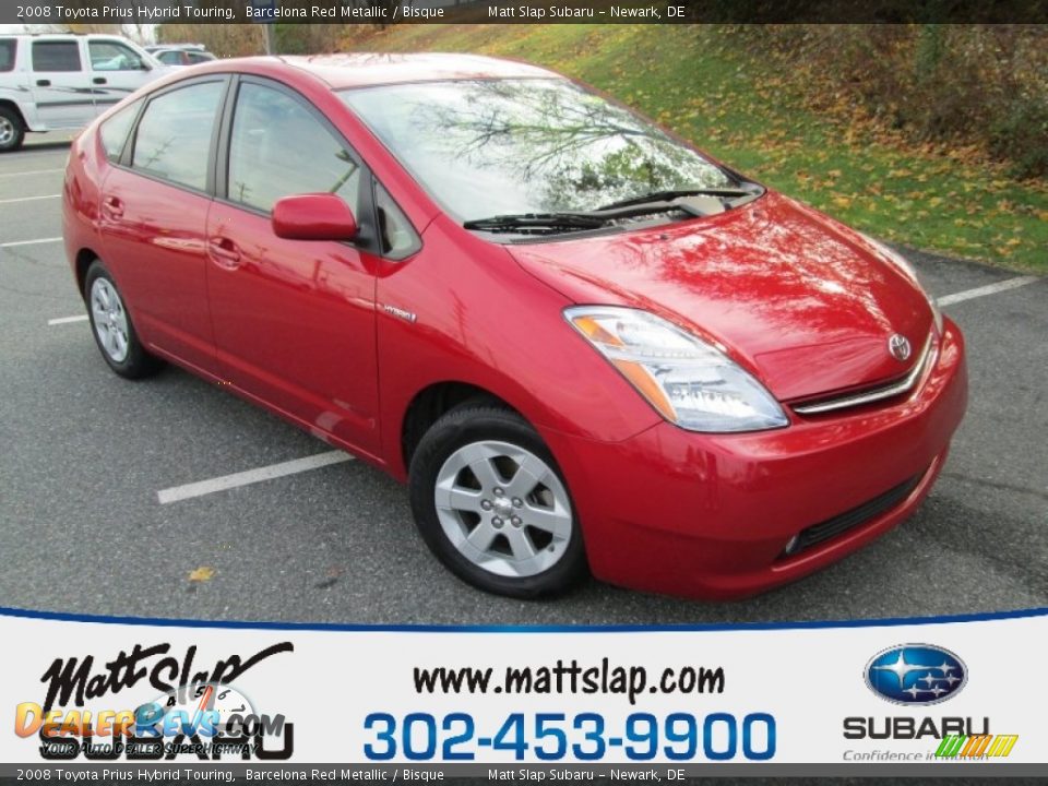 2008 Toyota Prius Hybrid Touring Barcelona Red Metallic / Bisque Photo #1