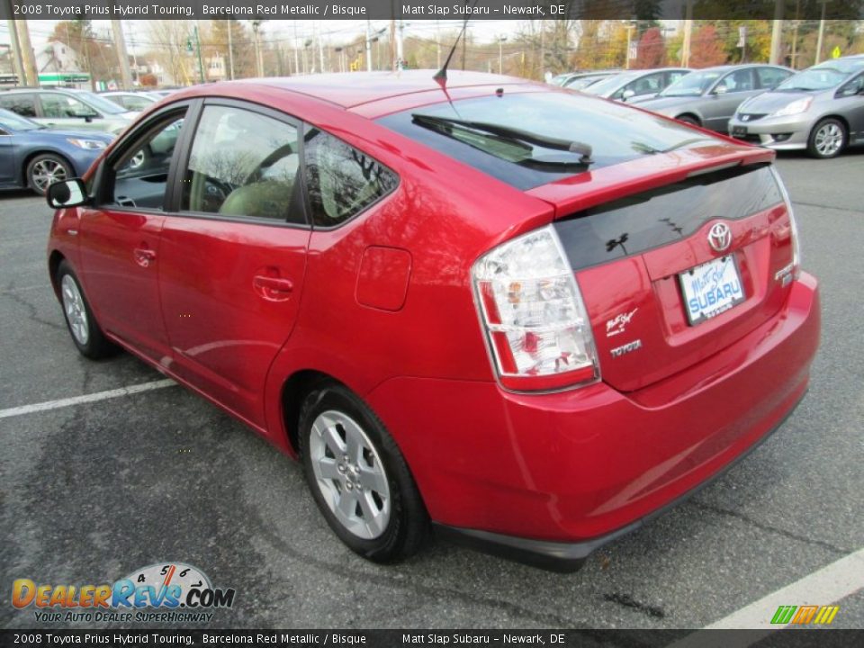 2008 Toyota Prius Hybrid Touring Barcelona Red Metallic / Bisque Photo #8