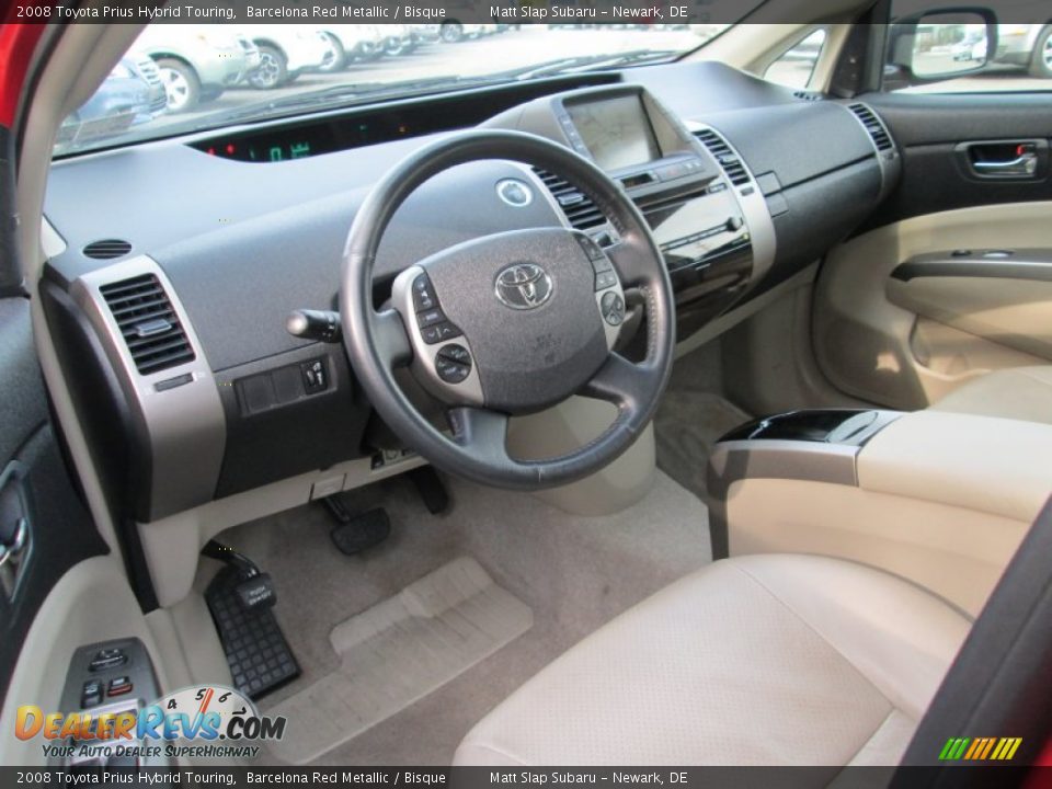 2008 Toyota Prius Hybrid Touring Barcelona Red Metallic / Bisque Photo #10
