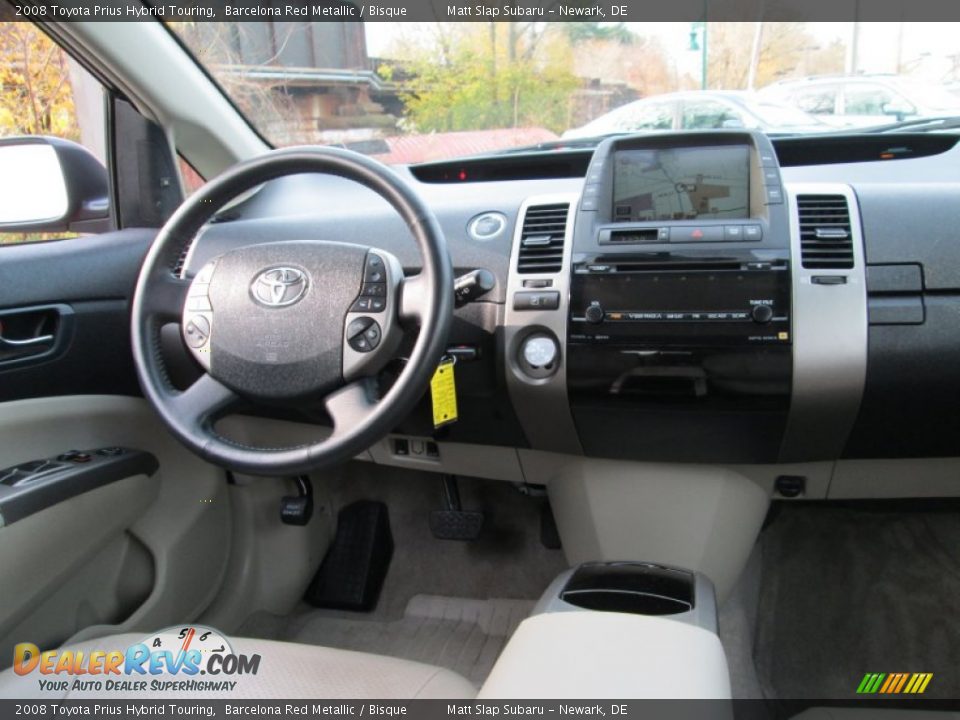 2008 Toyota Prius Hybrid Touring Barcelona Red Metallic / Bisque Photo #16