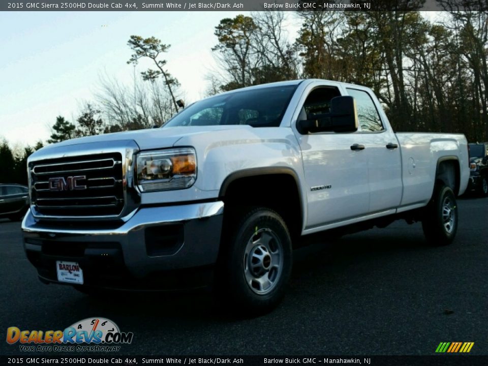 2015 GMC Sierra 2500HD Double Cab 4x4 Summit White / Jet Black/Dark Ash Photo #1